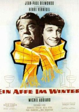 Ein Affe im Winter